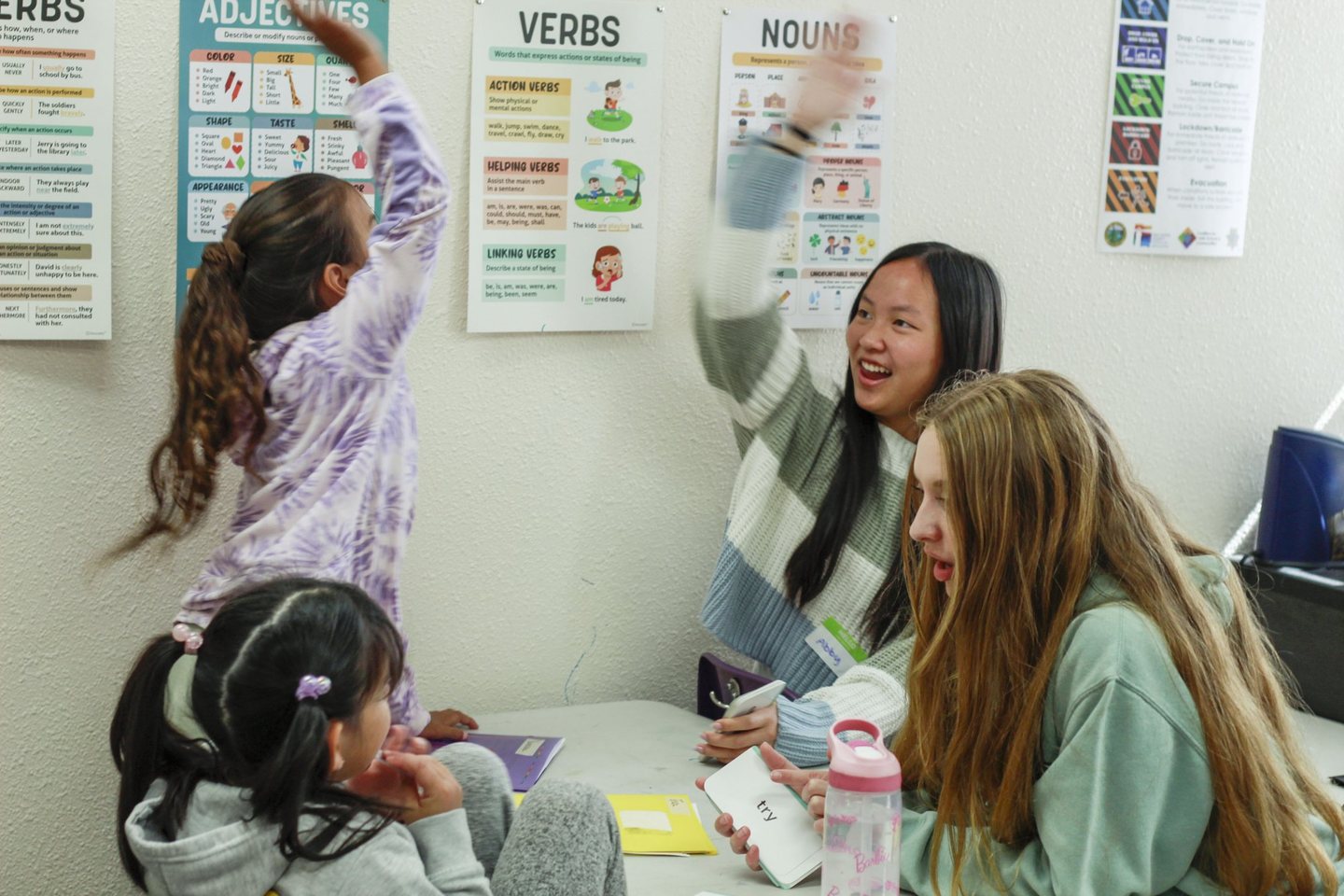 Hope Horizon students working in an afterschool class session
