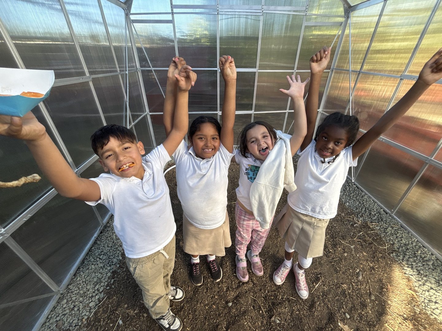 The greenhouse at Hope Horizon, built by volunteers