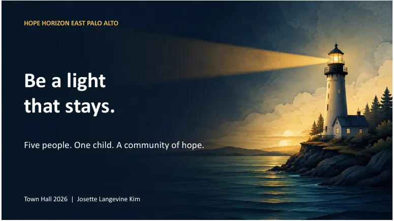 Slide 1 of 18. 2026–27 • EXECUTIVE DIRECTOR’S UPDATE. Be a light that stays.